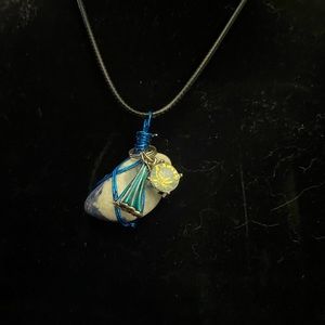 Hand Wrapped Crystal Necklace NWOT